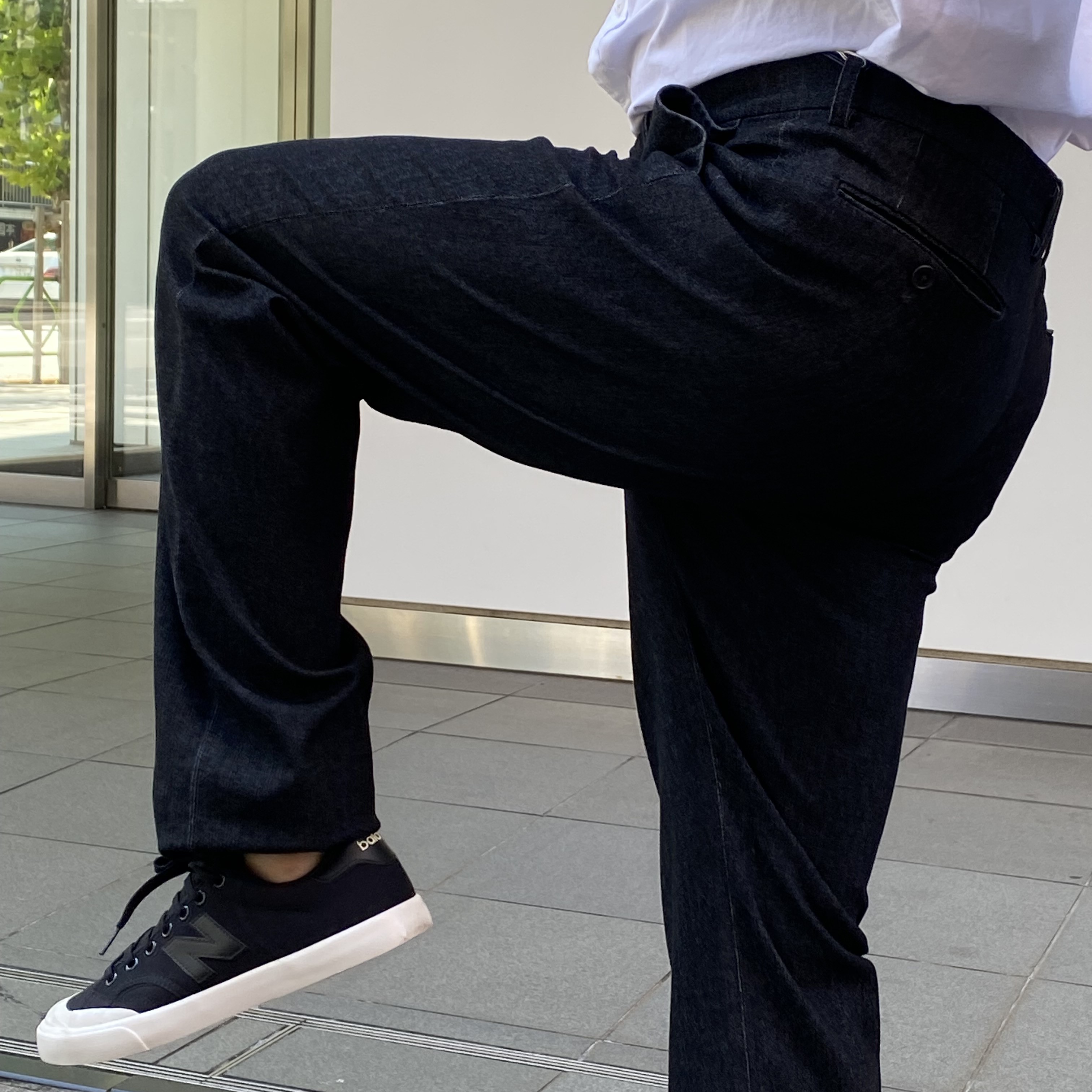denim ”5” slacks pants